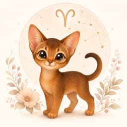 牡羊座（アビシニアン）のイラスト