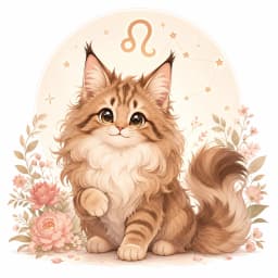 獅子座（メインクーン）のイラスト